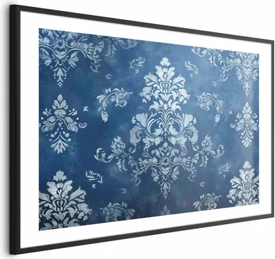 Produktbild von Posterpapier Poster - Retro Ornament in Worn Blues 30x21 cm Muster f-H-10009-ao-a