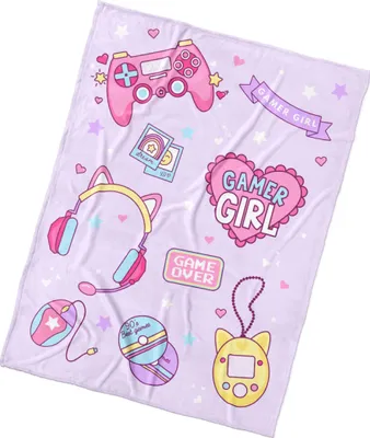 Produktbild von Babydecke Gamer Girl 130x170 cm
