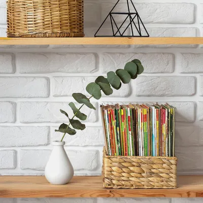 Produktbild von Housewares 3-stöckiges Regal aus Gummibaumholz, 96 x 70 x 30 cm, zusammenklappbar