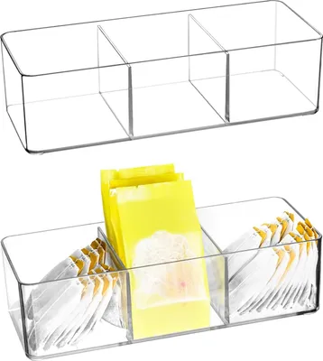 Produktbild von Acryl Theezakje Aufbewahrungsbox - Organisieren Sie Teebeutel - 2 Stück