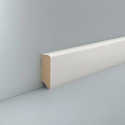 Produktbild von Sockelleiste weiß MDF 19 x 58 mm Foliert RAL 9010 Fußleiste