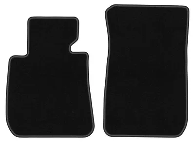 Produktbild von Velours-Fußmatten Vorne für BMW 3 E91 2004-2011 (Kombi/Touring) – 2-tlg, Schwarz, passgenau – Wielganizator BASIC – Ausführung W0068