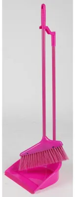 Produktbild von 24x Kehrblech-Besen-Set langer Stiel Handfeger Schaufel 69cm Set 48 Teile