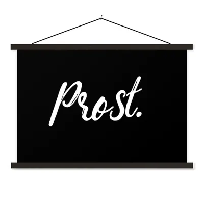Produktbild von MuchoWow® Textilposter Zitate - Sprichwörter - Trinken 150x100 cm mit schwarzem Rahmen - Schlafzimmer