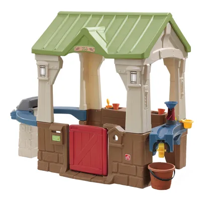 Produktbild von Step2 Great Outdoors Spielhaus | XXL Kunststoff Spielhaus für Kinder mit Grill, Wasserrad und Zubehör