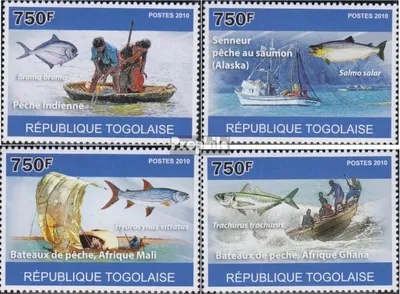 Produktbild von Briefmarken Togo 2010 Mi 3734-3737 (kompl.Ausg.) postfrisch Fischerei