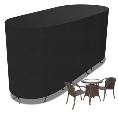 Image de Housse imperméable pour ensemble de jardin (bistro), en Oxford 420D, dimensions : 146 x 70 x 80 cm