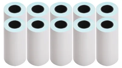 Obrázok produktu pre 10 rolí samolepiaceho termopapiera 57 x 30 mm, biely, potlačiteľná nálepka, bez obsahu BPA, vodovzdorný, odolný voči oleju, odolný voči oteru, rola lepiacej pásky pre prenosnú vreckovú tlačiareň BT Photo