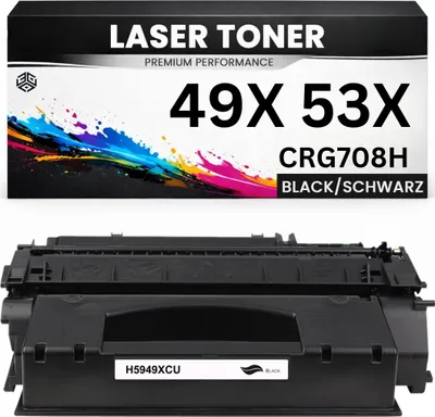 Produktbild von Toner 49X / 53X CRG708H für HP Schwarz Q5949X Q7553X wie Original Canon LBP3300/3360 LaserJet 1160 1320 1320nw 1320tn 3390 3392 M2727nf/2727nfs