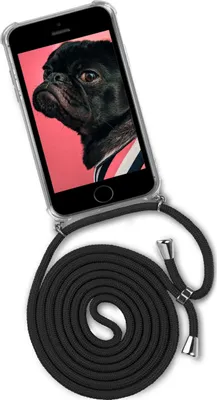 Produktbild von TWIST-Case + TWIST-Cord für iPhone 5S / 5 / iPhone SE, Farbe:Black Diamond (Silber)