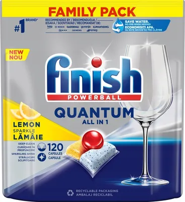 Produktbild von Finish Quantum All in 1 Geschirrspültabs 120 Stück Lemon