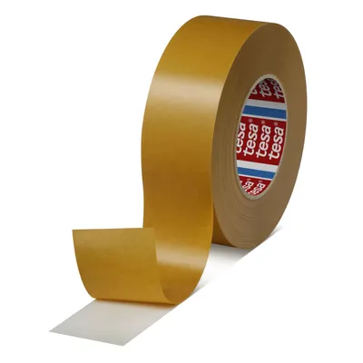 Produktbild von tesafix 64620 Allroundband mit sehr hohe Anfangsklebkraft, 50 m x 50 mm, weiß