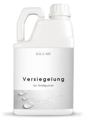 Produktbild von KALA ART Versiegelung für Gießpulver (2 kg) - Für wasserdichtes & lösungsmittelfreies Versiegeln von Keramik, Gips, Ton oder Beton - Leicht glänzende Glasur (Tondicht Versiegelung)