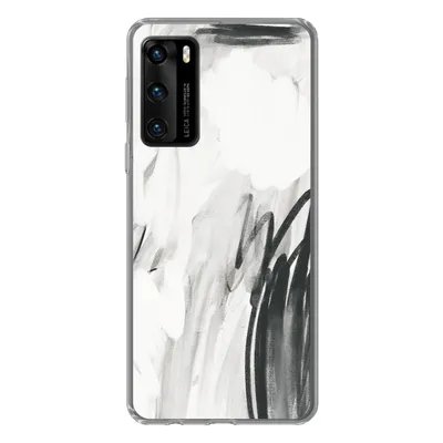 Produktbild von MuchoWow® Handyhülle Schutzhülle Hülle für Huawei P40 Kunst - Schwarz - Weiß - Abstrakt Silikon Softcase Handy Hülle - Handytasche