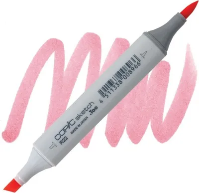 Zdjęcie produktu dla COPIC Sketch dwustronny pędzel i dłuto, R22 jasna krewetka