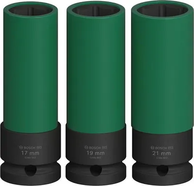 Produktbild von PRO Impact Steckschlüssel-Set mit PET-Abdeckungen, 1/2", extra tief, 3-tlg