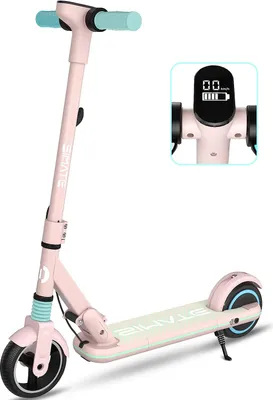 Produktbild von Kinderroller mit LED-Anzeige, Faltbarer e-scooter 14km/h Cityroller Für Kinder Elektroroller ab 8 Jahren Elektro Scooter Rosa