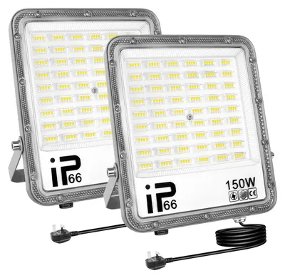 2er-Pack LED Außenstrahler 150W, 15.000 Lumen, IP66