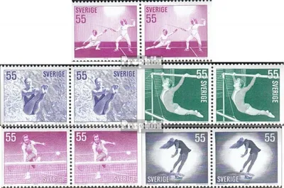 Produktbild von Briefmarken Schweden 1972 Mi 737Dl/Dr-741Dl/Dr Paare (kompl.Ausg.) postfrisch Sportlerinnen