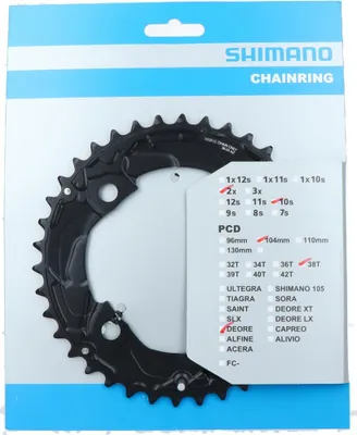 Immagine prodotto di SHIMANO DEORE FC-M617 38 denti - trasmissione precisa per 2x10...