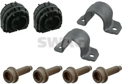 Produktbild von SWAG 30 93 9650 Stabilisatorlager Reparatursatz für VW GOLF VI (5K1) Hinten Links Hinten Rechts 15mm 17mm
