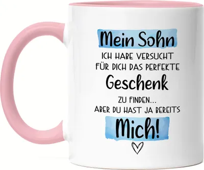 Produktbild von Sohn Geschenk Tasse Rosa Mit Spruch Kind Kinder Humor Sarkasmus Geschenkidee