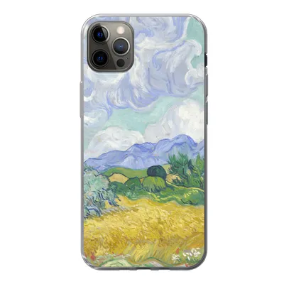 Produktbild von MuchoWow® Handyhülle Schutzhülle Hülle für iPhone 12 Pro Max Weizenfeld mit Zypressen - Vincent van Gogh Silikon Softcase Handy Hülle - Hartschale