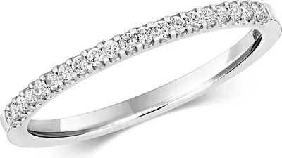 Produktbild von 9 Karat (375) Weißgold Halb Eternity Diamant Damenring Brillant-Schliff 0.16 Karat H - I1, 54 (17.2); TRS2969RSN
