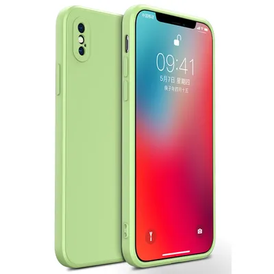 Obrázek produktu pro iPhone X Pouzdro, Tekuté Silikonové Gumové Pouzdro, Nárazuvzdorné a Odolné proti Poškrábání pro iPhone X zelené