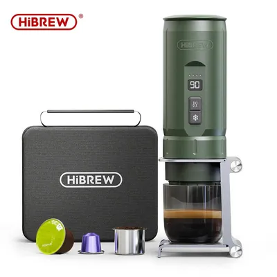 Produktbild von HiBREW H4C Tragbare Espressomaschine, 20 Bar, 7500mAh Akku, für Kapseln & gemahlenen Kaffee, kabellos