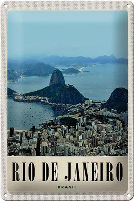 Produktbild von Blechschild Reise 20x30cm Rio de Janeiro Brasilien Amerika Stadt