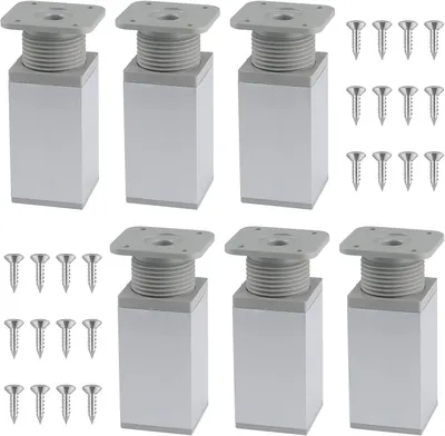 Produktbild von Verstellbare Möbelfüße 6 Stück 40 x 40 x 80 mm (+20 mm)