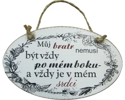Obrázek produktu pro Dřevěná dekorace na zeď, cedule s nápisem 1118-4 11x18 cm