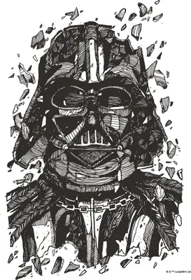 Produktbild von Poster Star Wars Darth Vader Drawing 40x50 cm
