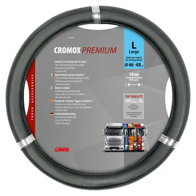 Produktbild von LAMPA 98899 Cromox Lenkradbezug TPE Ø46-48cm Schwarz Lenkradhülle