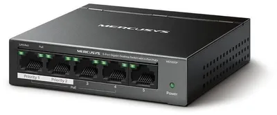 Obrázek produktu pro Mercusys MS105GP, Gigabit Ethernet (10/100/1000), Plně duplexní režim, Podpora napájení po Ethernetu (PoE), Montovatelné na zeď