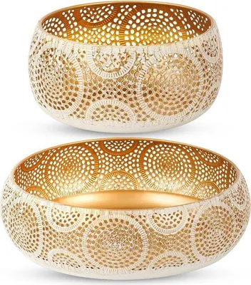 Productafbeelding van Famanu Decoratieve Schalen - Goudkleurig Metaal - Moderne fruitschaal - Ronde decoratieve schalen