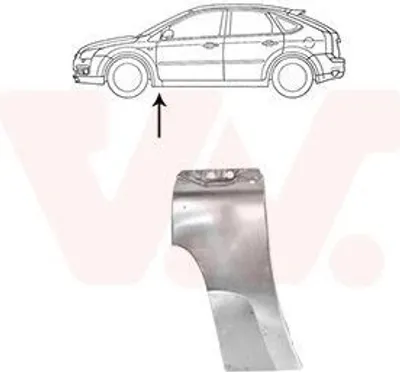 Immagine prodotto di VAN WEZEL 1863155 Parafango anteriore sinistro inferiore per FORD Focus II Hatchback (DA, HCP, DP) Focus II Estate (DA, FFS, DS) FOCUS II Cabrio