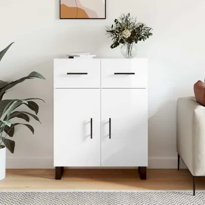 Produktbild von "Rabatt" Mehrzweckschrank/Vitrine/Sideboard - Modernes Design - Hochglanz-Weiß 69,5x34x90 cm Holzwerkstoff - Kommoden CC22352