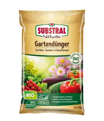 Zdjęcie produktu dla Substral Naturen organiczny nawóz ogrodniczy, do owoców, warzyw i roślin ozdobnych, plus magnez, 4 kg, 83020