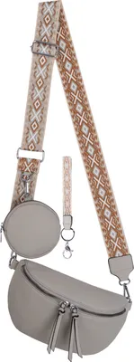 Produktbild von Umhängetasche (BBL-53167) Bauchtasche Crossbody-Bag Kunstleder Italy-Design L.GREY