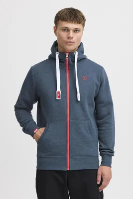 Produktbild von SOLID SDBenn High Neck Herren Zip-Hoodie Sweatjacke Kapuzenjacke Hoodie mit Kapuze Reißverschluss Kängurutasche Baumwollmischung Regular fit