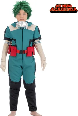 My Hero Academia Kostüm Izuku Midoriya für Kinder Gr. 128-152 grün Manga Anime Filmheld Serienheld Comic Fasching Karneval Mottoparty Gruppenkostüm Kinderfasching Cosplay