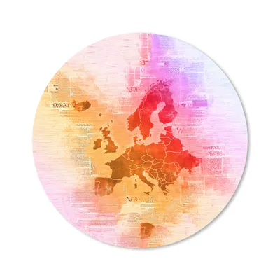 Produktbild von MuchoWow® Mauspad Mousepad Karte - Europa - Farben 40x40 cm - Mousepads - Maus Mat - Pad - Mausunterlage - Schreibtisch Accessoires