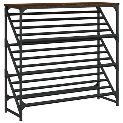 Produktbild von Schuhregal Braun Eichen-Optik 90x30x85 cm Holzwerkstoff