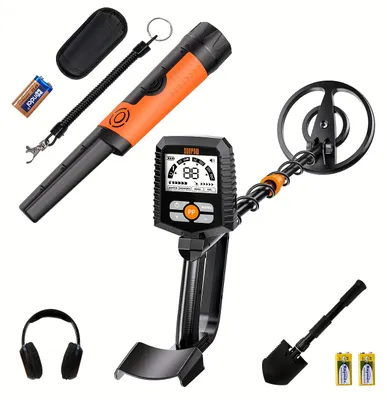 Obrázek produktu pro Detektor kovů - MD13 - Vodotěsný (IP68) - Vysoká citlivost - 4 režimy vyhledávání - LCD displej - Nastavitelná délka - Hledání zlata