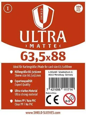 Produktbild von 1027377 - Ultra Matte - 100 Super Sleeves f. K.-Größe 63,5 x 88 mm