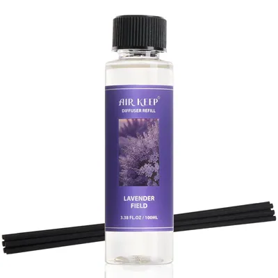 Produktbild von Aroma-Diffuser-Nachfüllflasche, 100 ml, mit Duftstäbchen – Lavendel