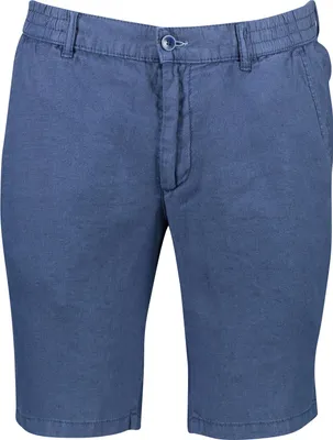 Produktbild von Brax einfarbige kurze Hose aus blauem Leinen