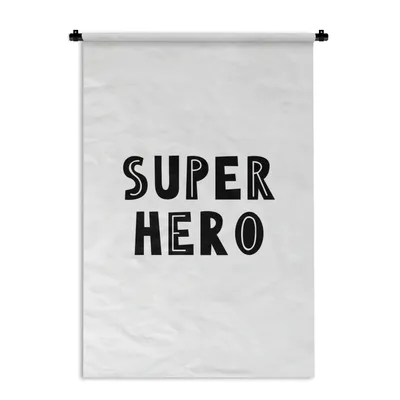 Produktbild von MuchoWow® Wandteppich Wandbehang Jungen - Zitate - Superheld - Kind - Sprichwörter 120x180 cm Tapisserie Dekoration Wandtuch - Schlafzimmer - Dekorationen für das Haus